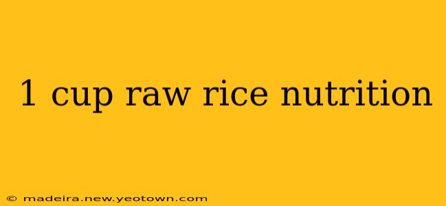 1 cup raw rice nutrition
