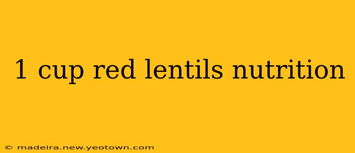 1 cup red lentils nutrition