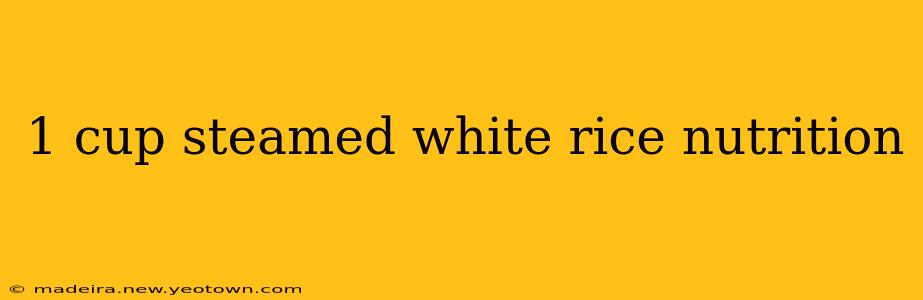 1 cup steamed white rice nutrition