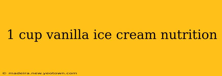 1 cup vanilla ice cream nutrition