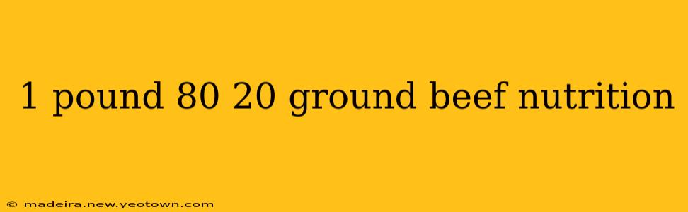 1 pound 80 20 ground beef nutrition
