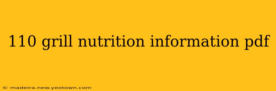 110 grill nutrition information pdf