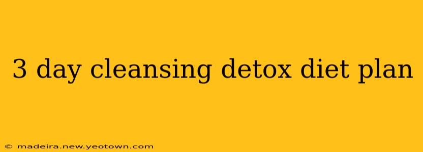 3 day cleansing detox diet plan