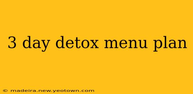 3 day detox menu plan