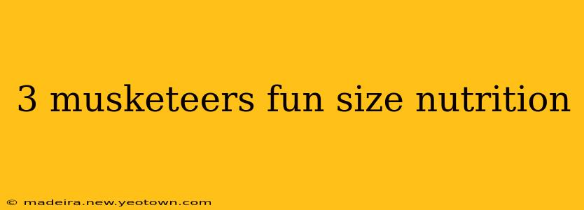 3 musketeers fun size nutrition