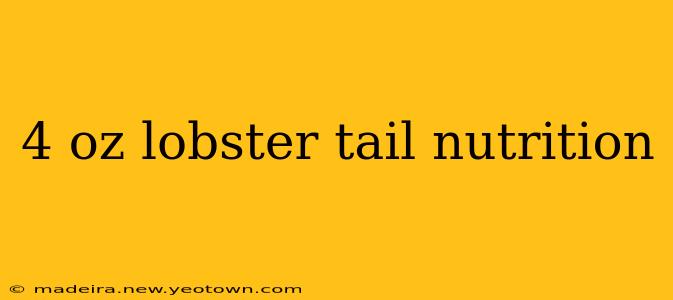 4 oz lobster tail nutrition