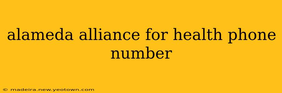 alameda alliance for health phone number