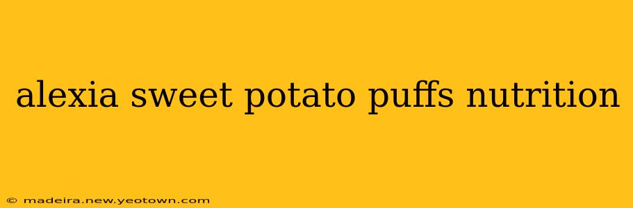 alexia sweet potato puffs nutrition