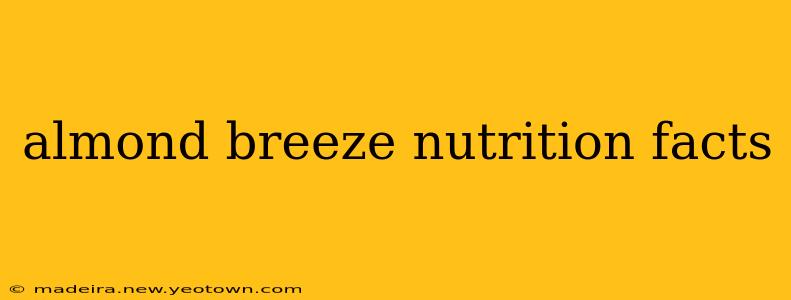 almond breeze nutrition facts