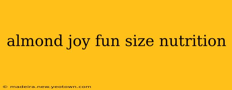almond joy fun size nutrition
