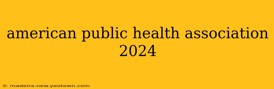 american public health association 2024