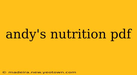 andy's nutrition pdf
