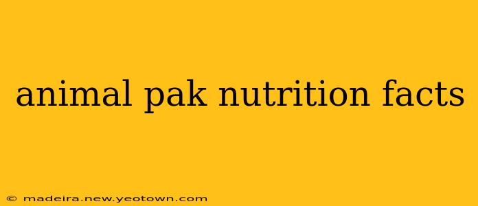 animal pak nutrition facts