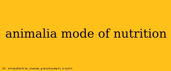 animalia mode of nutrition