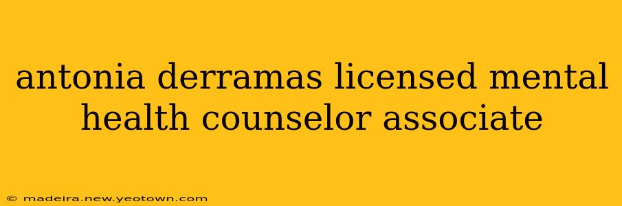 antonia derramas licensed mental health counselor associate