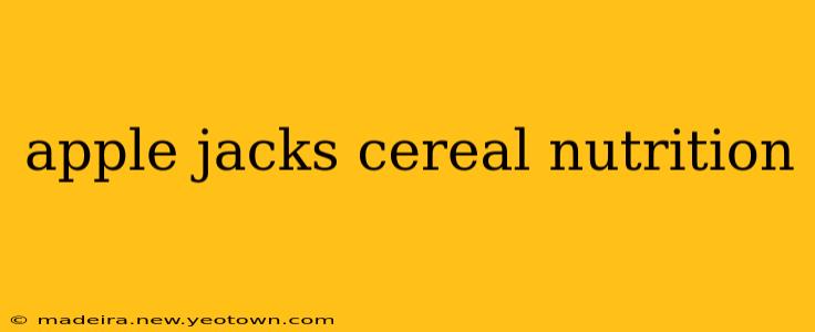 apple jacks cereal nutrition