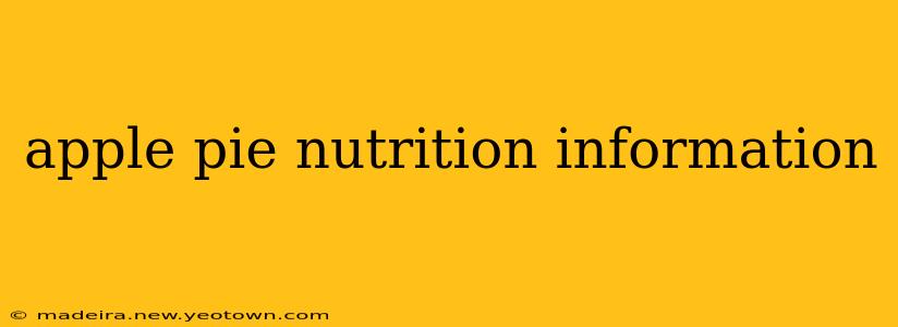 apple pie nutrition information
