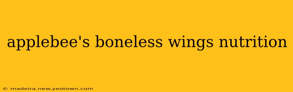 applebee's boneless wings nutrition