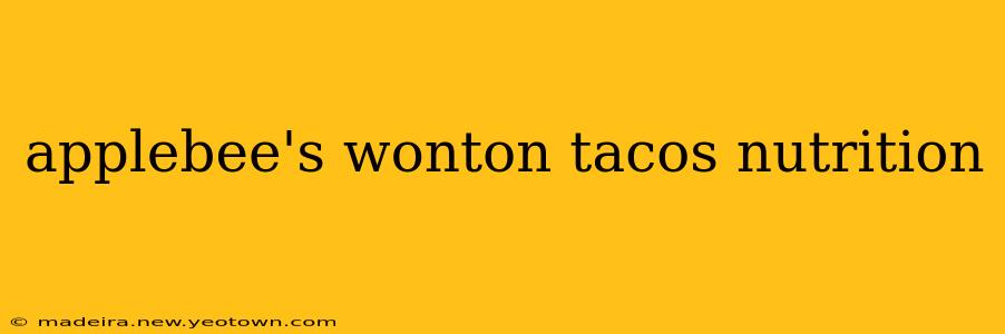 applebee's wonton tacos nutrition