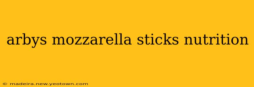 arbys mozzarella sticks nutrition