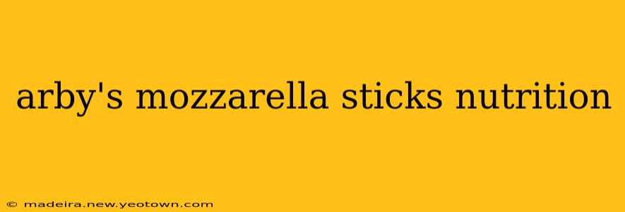 arby's mozzarella sticks nutrition