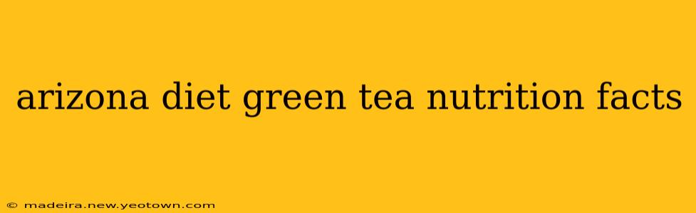 arizona diet green tea nutrition facts