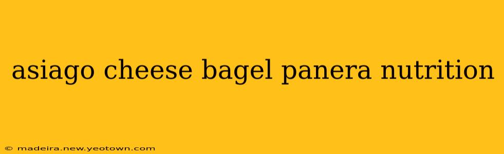asiago cheese bagel panera nutrition