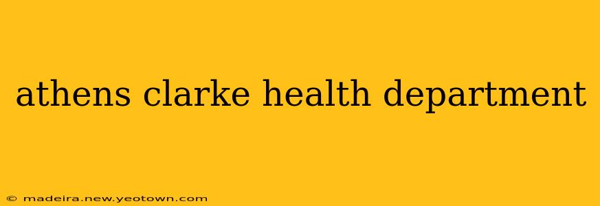 athens clarke health department