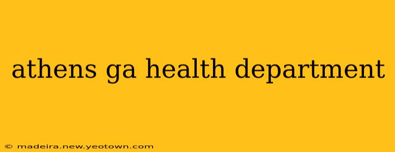 athens ga health department