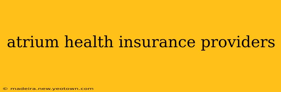 atrium health insurance providers