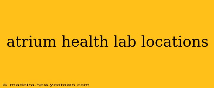 atrium health lab locations