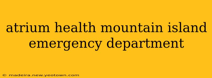 atrium health mountain island emergency department