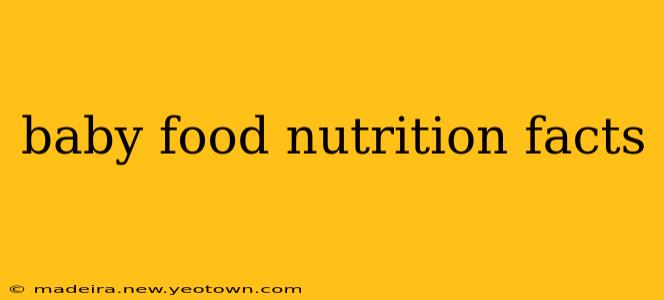 baby food nutrition facts