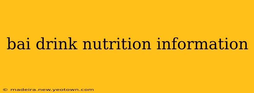 bai drink nutrition information