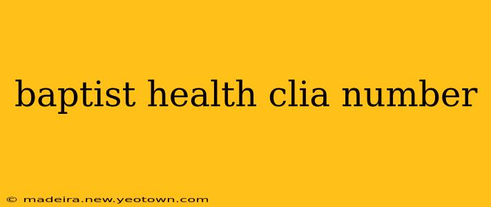 baptist health clia number