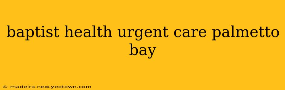 baptist health urgent care palmetto bay