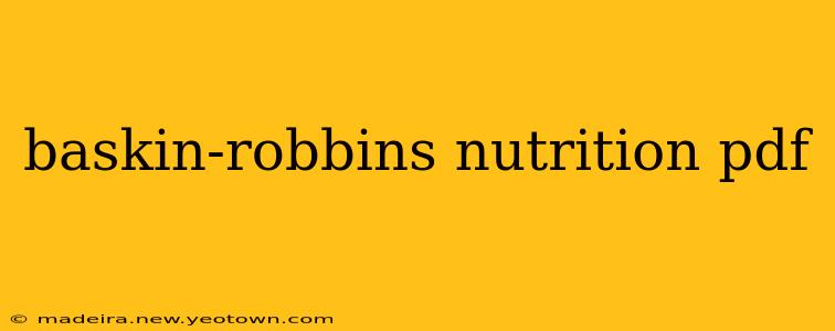 baskin-robbins nutrition pdf