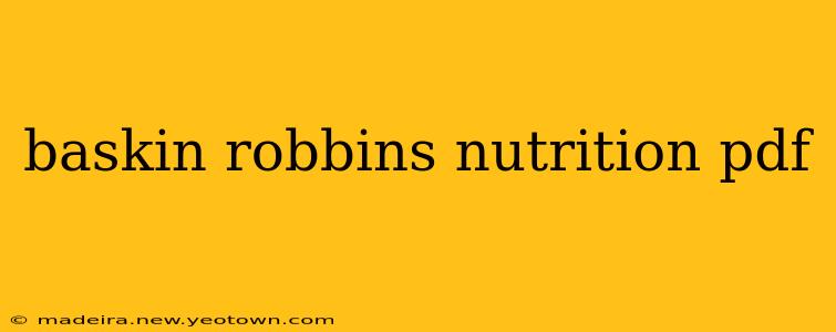baskin robbins nutrition pdf