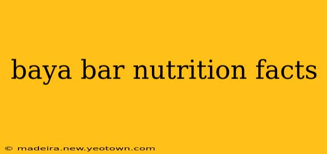 baya bar nutrition facts