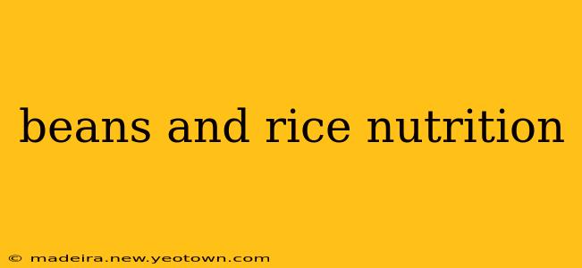 beans and rice nutrition