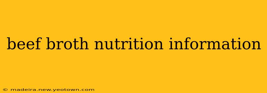 beef broth nutrition information