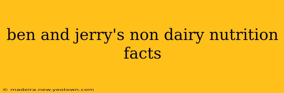 ben and jerry's non dairy nutrition facts