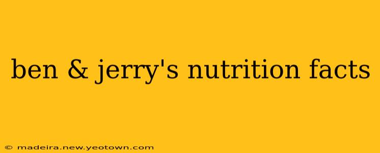 ben & jerry's nutrition facts