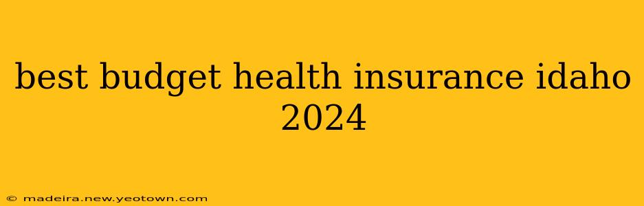 best budget health insurance idaho 2024