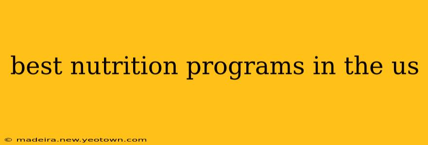 best nutrition programs in the us
