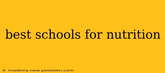 best schools for nutrition