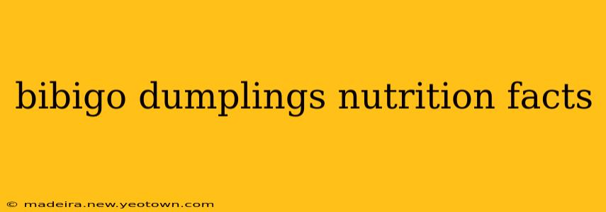 bibigo dumplings nutrition facts
