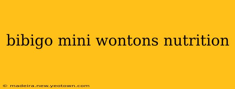bibigo mini wontons nutrition