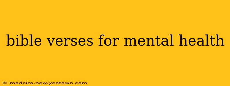 bible verses for mental health