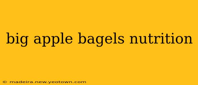 big apple bagels nutrition